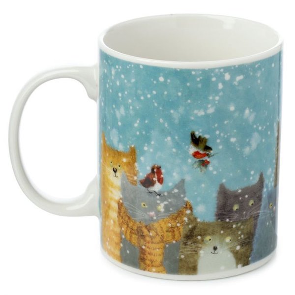 Jan Pashley Weihnachten Katze Tasse aus Porzellan