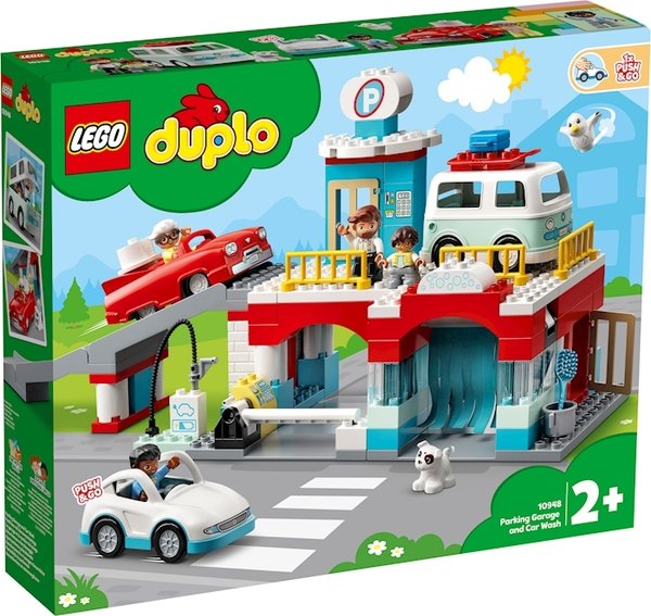 Il garage e la stazione di lavaggio, Lego Duplo, 112 pezzi, dai 2 anni