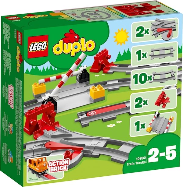 Binari del treno Lego Duplo, 23 pezzi, dai 2 anni